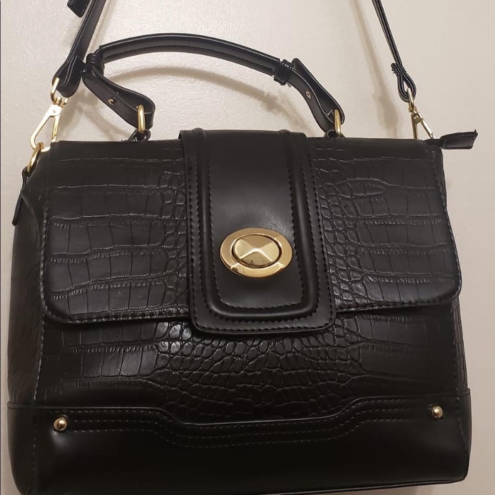 Sergio Feretti Crocodile Satchel Crossbody Bag